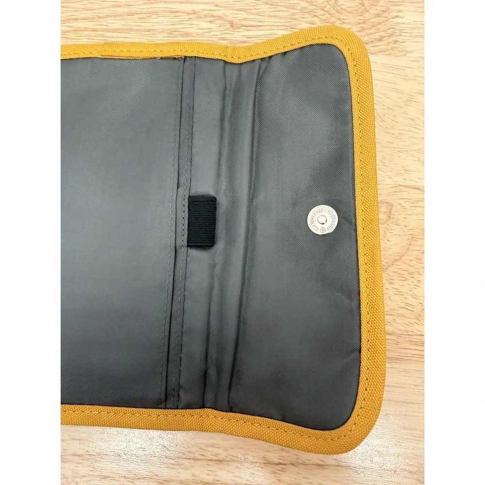 KAVU Yellow Trifold Wallet w/ Zipper Pocket, ID Window & Card Slots #53